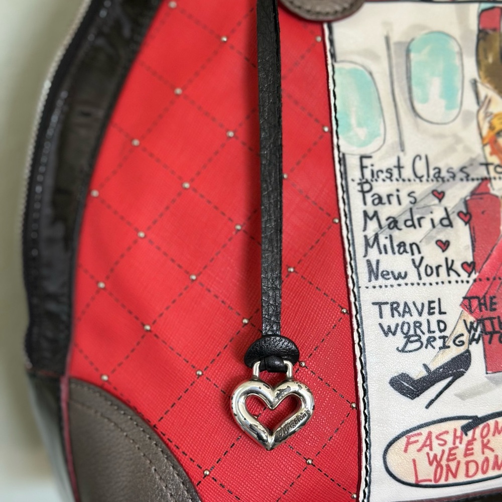 Brighton Red and Black Tote Bag - Picture 3 of 11